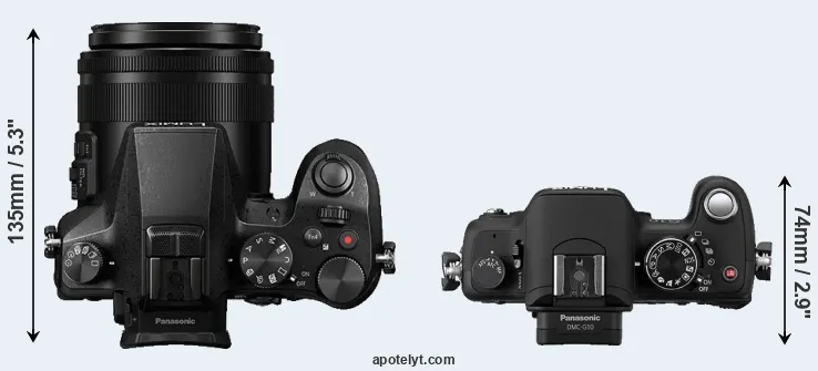 Compare FZ2000 versus G10 top