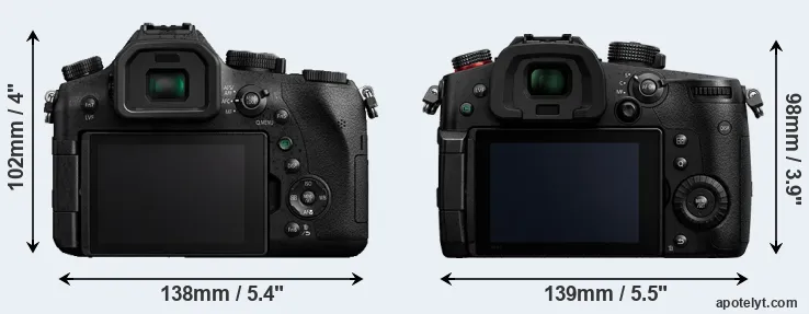 Comparison FZ2000 or GH5 II rear
