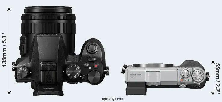 Compare FZ2000 versus GX7 top