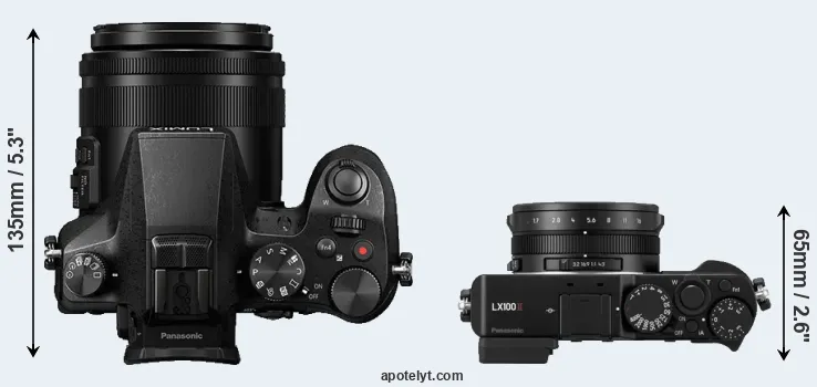 Compare FZ2000 versus LX100 II top