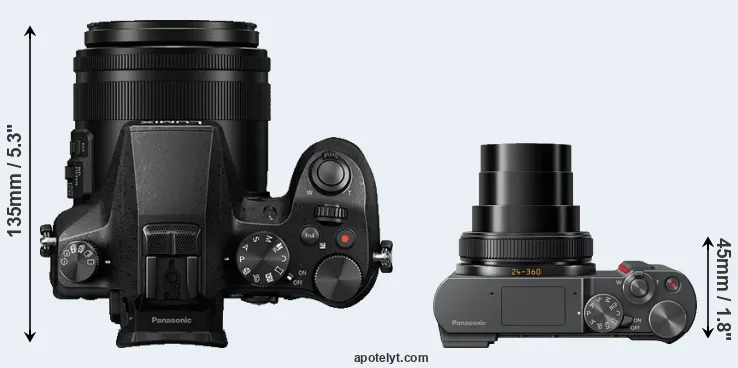 Compare FZ2000 versus ZS200 top