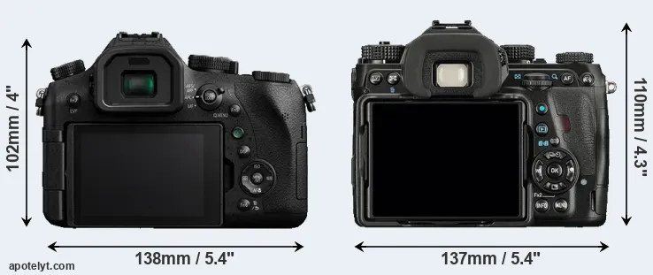 Comparison FZ2000 or K-1 rear
