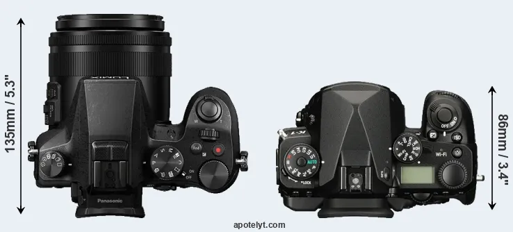 Compare FZ2000 versus K-1 top