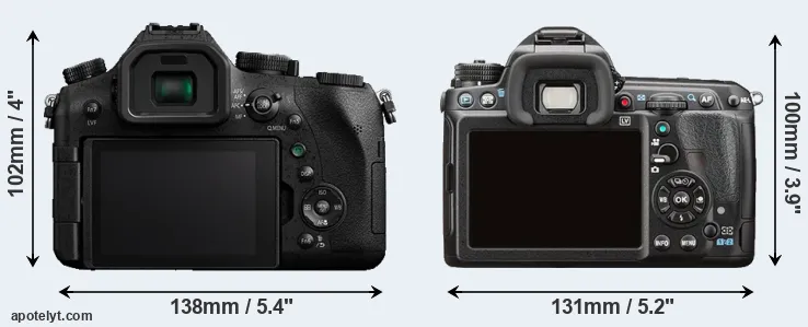 Comparison FZ2000 or K-3 II rear