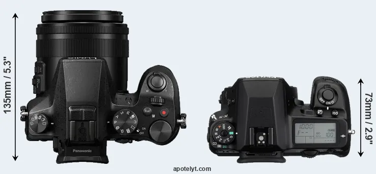 Compare FZ2000 versus K-5 top