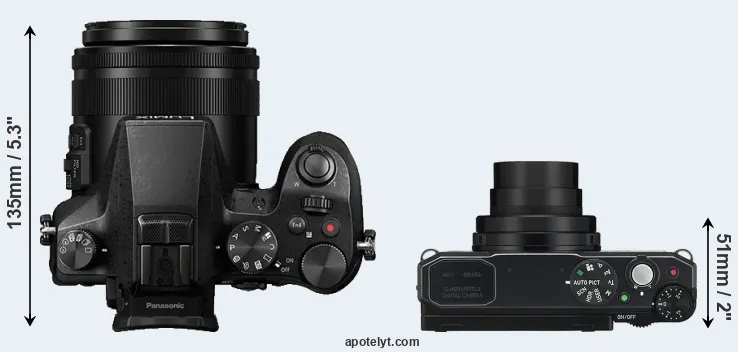 Compare FZ2000 versus MX-1 top