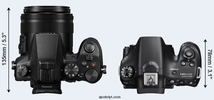 Compare FZ2000 versus A58 top