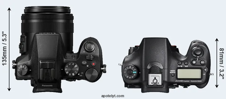 Compare FZ2000 versus A77 II top