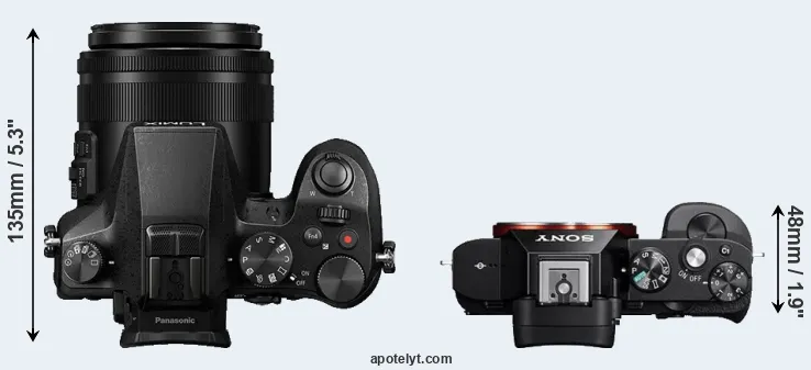 Compare FZ2000 versus A7R top