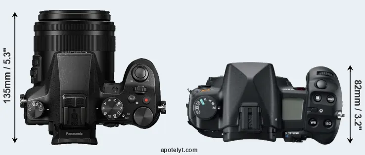 Compare FZ2000 versus A850 top