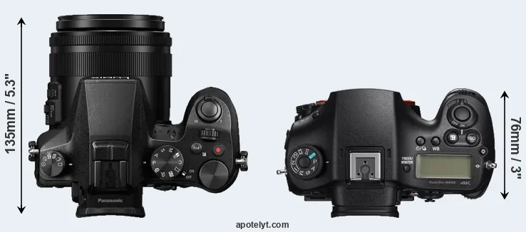 Compare FZ2000 versus A99 II top