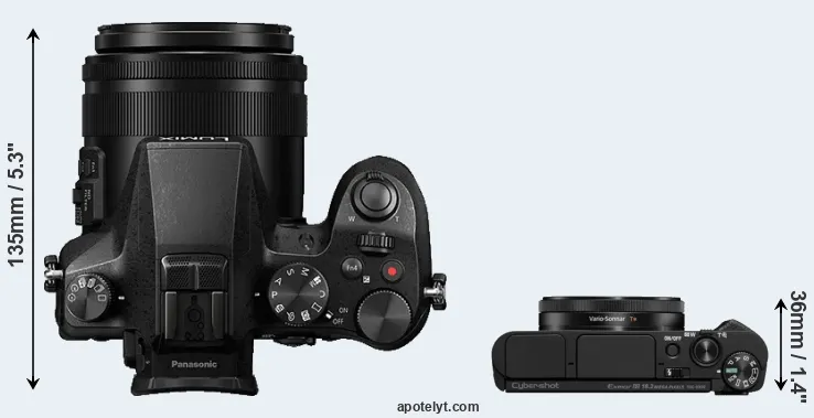 Compare FZ2000 versus HX99 top