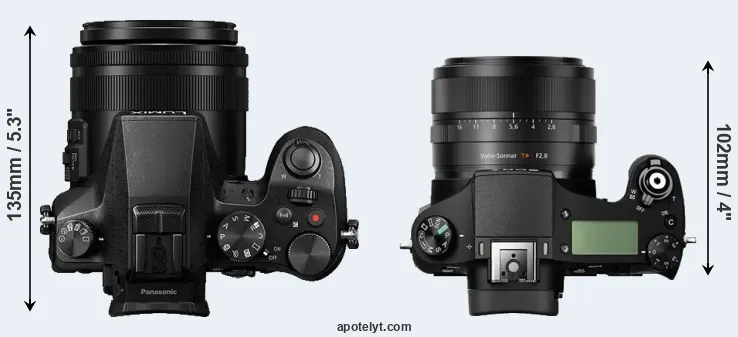 Compare FZ2000 versus RX10 top