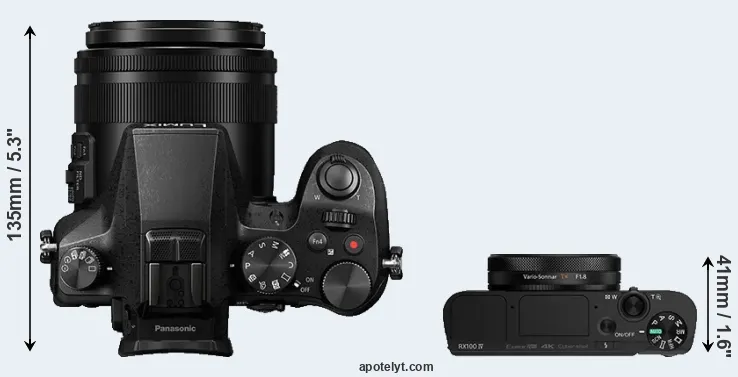 Compare FZ2000 versus RX100 IV top