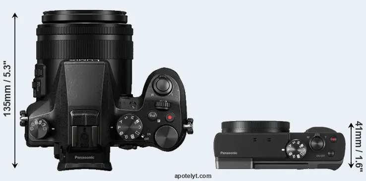 Compare FZ2500 versus ZS70 top