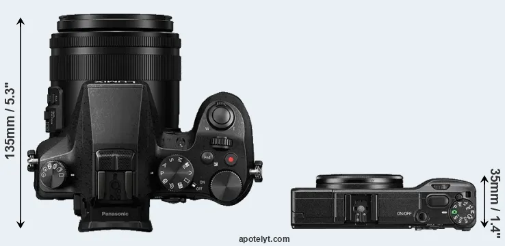 Compare FZ2500 versus GR II top