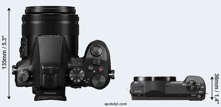 Compare FZ2500 versus A5100 top
