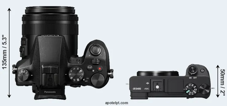 Compare FZ2500 versus A6400 top