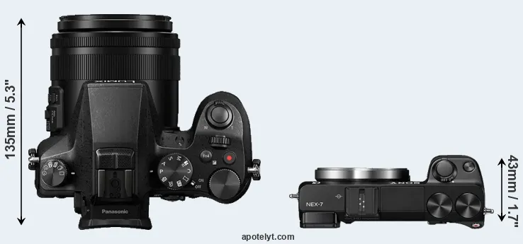 Compare FZ2500 versus NEX-7 top