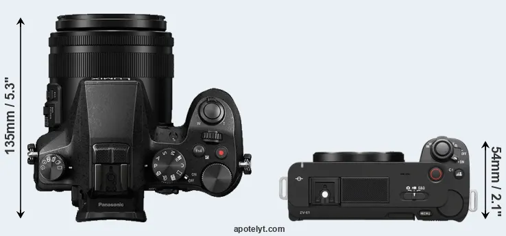 Compare FZ2500 versus ZV-E1 top