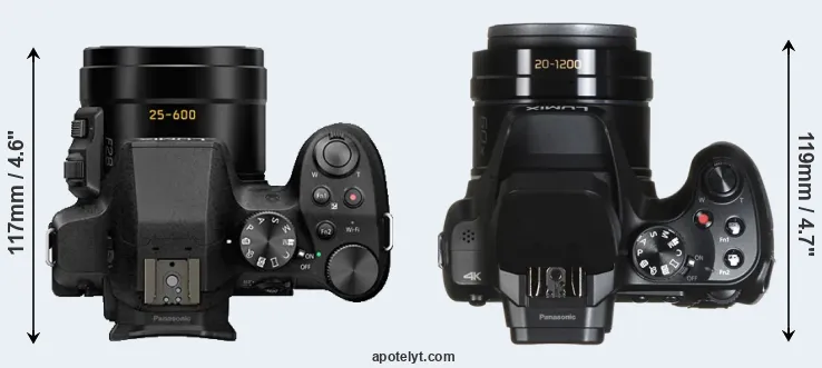 Compare FZ300 versus FZ82 top
