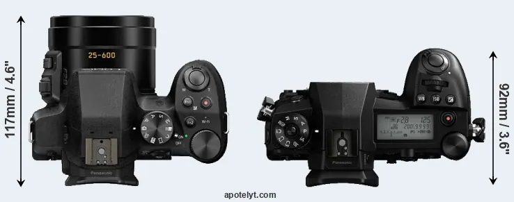 Compare FZ300 versus G9 top