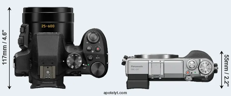 Compare FZ300 versus GX7 top