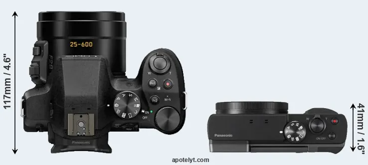 Compare FZ300 versus ZS70 top