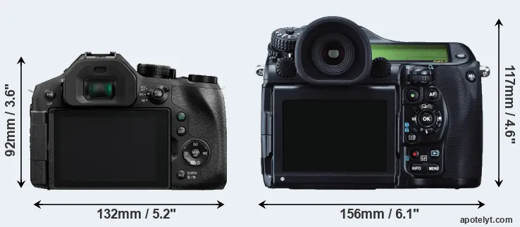 Comparison FZ300 or 645Z rear