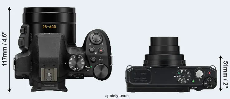 Compare FZ300 versus MX-1 top
