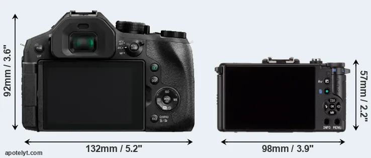 Comparison FZ300 or Pentax Q rear