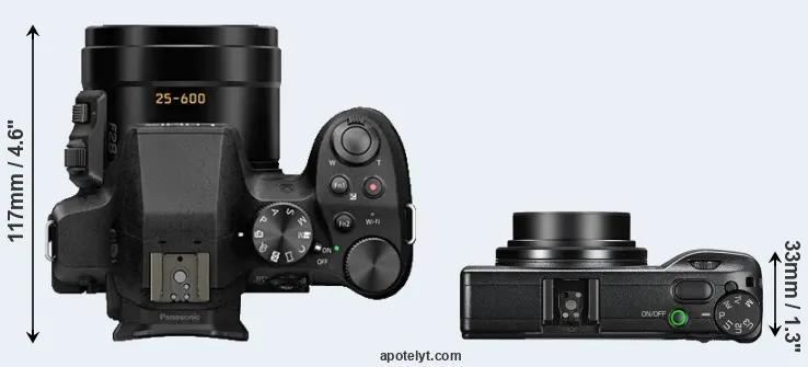 Compare FZ300 versus GR III top
