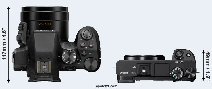 Compare FZ300 versus A6300 top