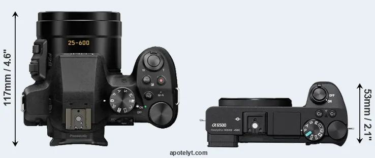 Compare FZ300 versus A6500 top