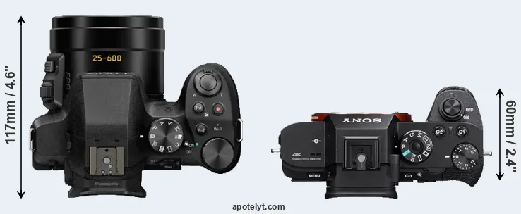 Compare FZ300 versus A7S II top