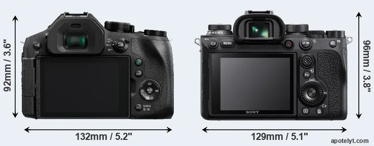 Comparison FZ300 or A9 II rear