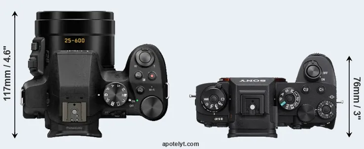 Compare FZ300 versus A9 II top