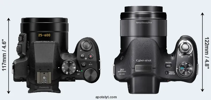 Compare FZ300 versus H400 top