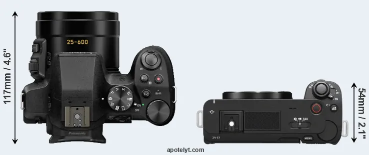 Compare FZ300 versus ZV-E1 top