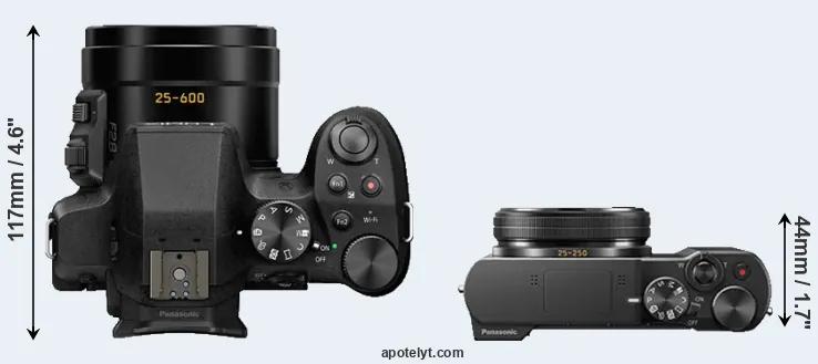 Compare FZ330 versus TZ100 top
