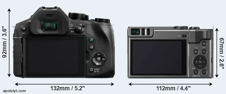 Comparison FZ330 or TZ90 rear