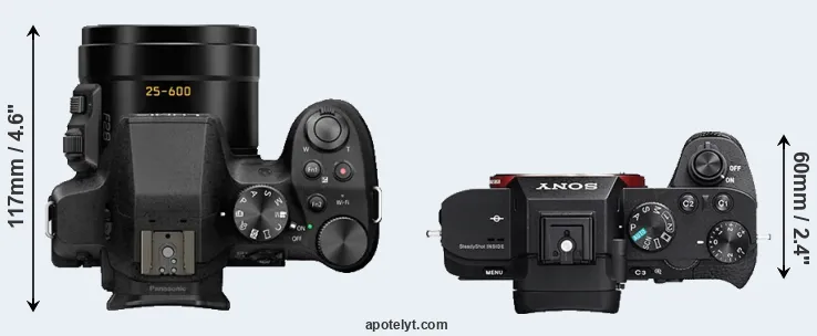 Compare FZ330 versus A7 II top