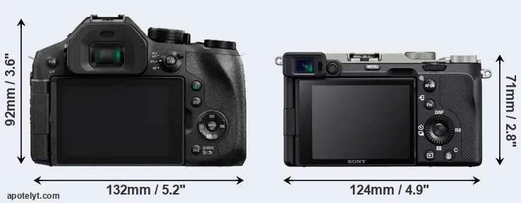 Comparison FZ330 or A7C rear