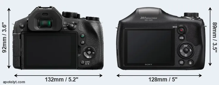 Comparison FZ330 or H300 rear
