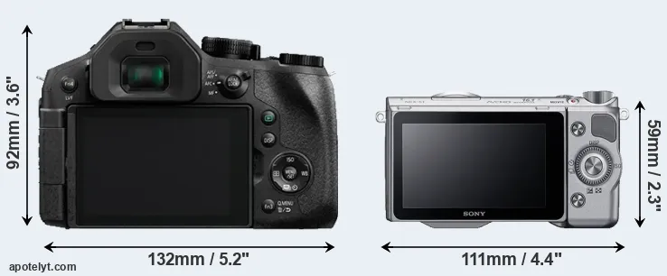 Comparison FZ330 or NEX-5T rear