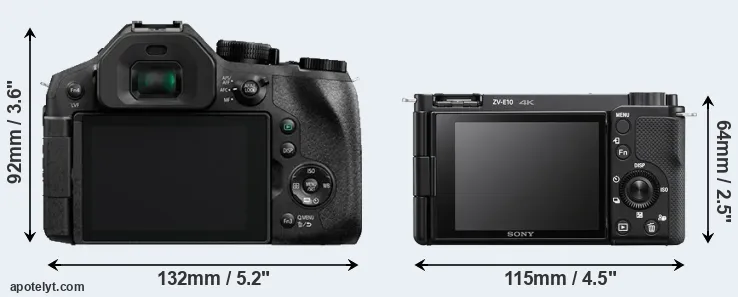Comparison FZ330 or ZV-E10 rear
