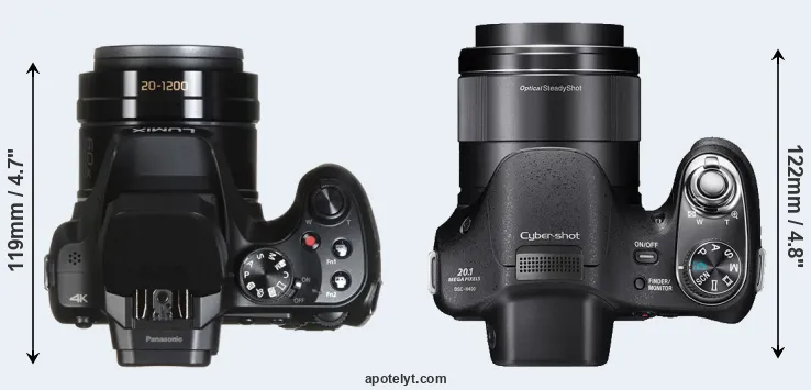 Compare FZ80 versus H400 top