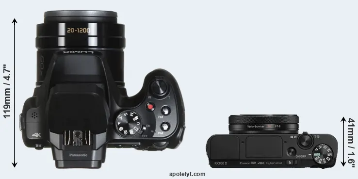 Compare FZ80 versus RX100 V top
