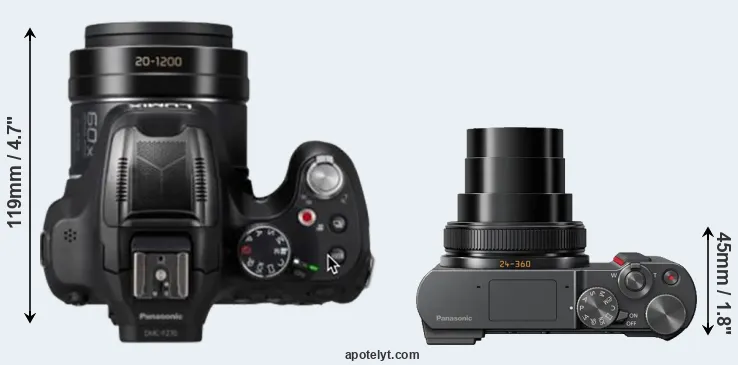 Compare FZ80D versus ZS200 top
