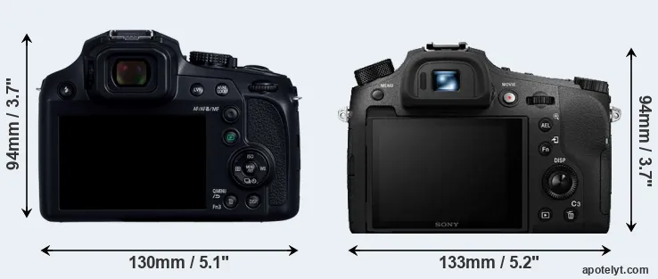 Comparison FZ80D or RX10 IV rear